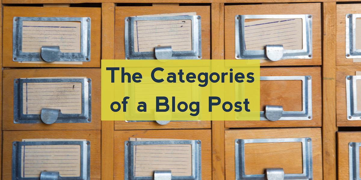 The Categories of a Blog Post